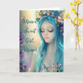 Ethereal | Beautiful Blue Fairy Karte (Gelbe Blume)