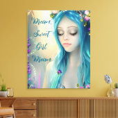 Ethereal | Beautiful Blue Fairy Leinwanddruck (Insitu (Wohnzimmer))