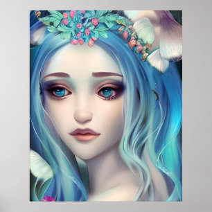 Ethereal   Beautiful Fairy Birthday Poster