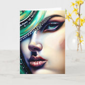 Ethereal Beauty Funkelnd Juwelen Karte (Gelbe Blume)