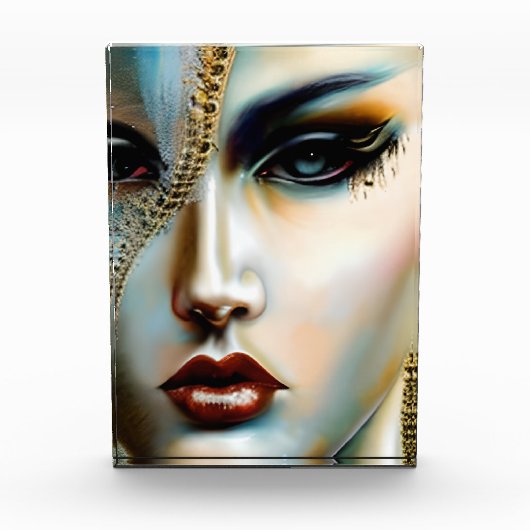 Ethereal Beauty Golden Goddess Fotoblock (Vorderseite)