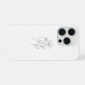 : Ethereal Beauty: One Line Female Portrait iPhone Hülle (Rückseite (Horizontal))