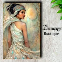 Ethereal Beauty Portrait Decoupage Seidenpapier