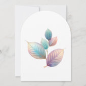 Ethereal Beauty Soft Tone Whimsical Pastel Blätter Einladung (Rückseite)
