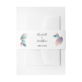 Ethereal Beauty Soft Tone Whimsical Pastel Blätter Einladungsbanderole