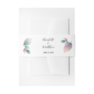 Ethereal Beauty Soft Tone Whimsical Pastel Blätter Einladungsbanderole