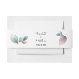 Ethereal Beauty Soft Tone Whimsical Pastel Blätter Einladungsbanderole