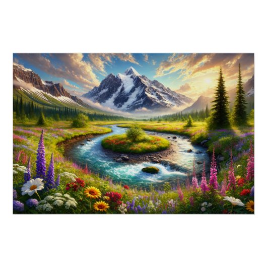 Ethereal-Bergwanderung - Nature's Symphony Poster (Vorderseite)