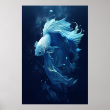 Ethereal Betta Fische Schwimmen