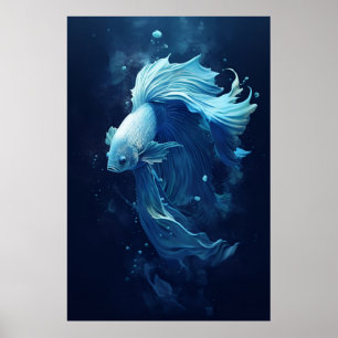 Ethereal Betta Fische Schwimmen Poster