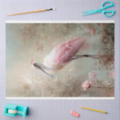 Ethereal Bird, Spoonbill & Lotus Lake Scene Seidenpapier (Basteln)