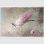 Ethereal Bird, Spoonbill & Lotus Lake Scene Seidenpapier (Vorderseite)