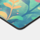 Ethereal Black Cat Coral Pink Whimsical Garden Schreibtischunterlage (Ecke)