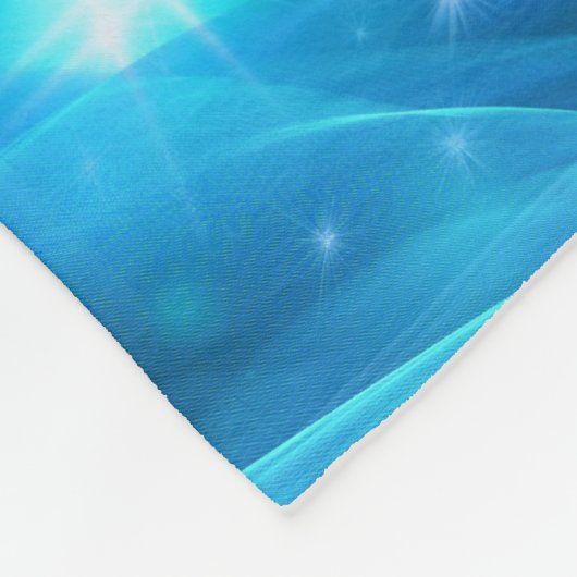 Ethereal Blauer Weihnachtsbaum Fleece Blanket (Ecke)