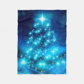 Ethereal Blauer Weihnachtsbaum Fleece Blanket (Vorderseite)
