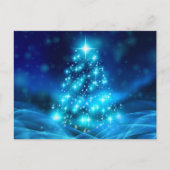 Ethereal Blauer Weihnachtsbaum Postkarte (Vorderseite)