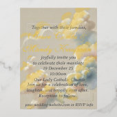 Ethereal Bliss Folie Einladungspostkarte (Vorderseite)