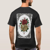 Ethereal Bliss: Rose Compass Tattoo T-Shirt (Rückseite)
