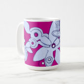 Ethereal Bloom auf Crimson Void Kaffeetasse (Vorderseite Links)