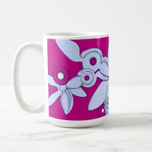 Ethereal Bloom auf Crimson Void Kaffeetasse (Links)