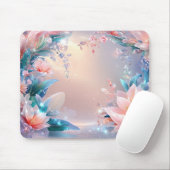 Ethereal Bloom: Eine traumhafte Fantasie der Blume Mousepad (Mit Mouse)