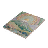 Ethereal Bloom: Pastel Mosaic Volcano in Spring Fliese (Seite)