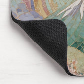 Ethereal Bloom: Pastel Mosaic Volcano in Spring Mousepad (Ecke)