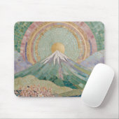 Ethereal Bloom: Pastel Mosaic Volcano in Spring Mousepad (Mit Mouse)