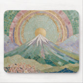 Ethereal Bloom: Pastel Mosaic Volcano in Spring Mousepad (Vorne)