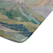 Ethereal Bloom: Pastel Mosaic Volcano in Spring Schneidebrett (Ecke)