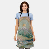 Ethereal Bloom: Pastel Mosaic Volcano in Spring Schürze (Getragen)