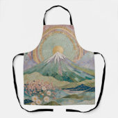 Ethereal Bloom: Pastel Mosaic Volcano in Spring Schürze (Vorderseite)