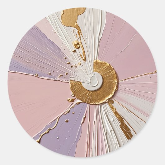 Ethereal Bloom Runder Aufkleber (Vorderseite)