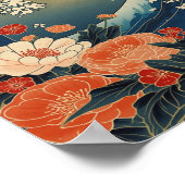 Ethereal Bloom: The Great Wave Reimagined Poster (Ecke)