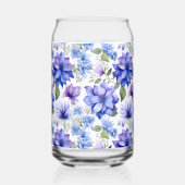 Ethereal Blooms Blue Purple Blumen Dosenglas (Rückseite)