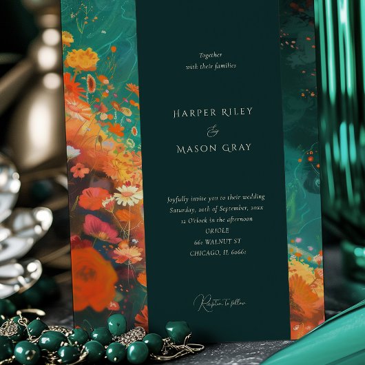 Ethereal Blooms - Hochzeitssuite für Aquamarine un Einladung