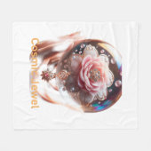 Ethereal Blossom: Juwel der Verzauberung Fleecedecke (Vorderseite (Horizontal))