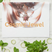 Ethereal Blossom: Juwel der Verzauberung Geschirrtuch (Gefaltet)