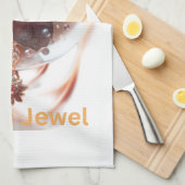 Ethereal Blossom: Juwel der Verzauberung Geschirrtuch (Viertel Falte)