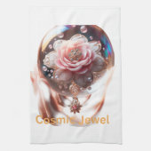 Ethereal Blossom: Juwel der Verzauberung Geschirrtuch (Vertikal)