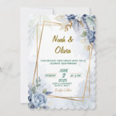 Ethereal Blubblume Einladung Hochzeit (Vorderseite)