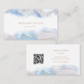 Ethereal Blue Alcohol Ink Modern Business Card Visitenkarte