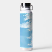 Ethereal Blue and White Winter River Trinkflasche (Rückseite)