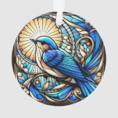 Ethereal Blue Bird auf Window Ornament (Rückseite)