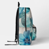 Ethereal Blue Blossom Bedruckter Rucksack (Links)