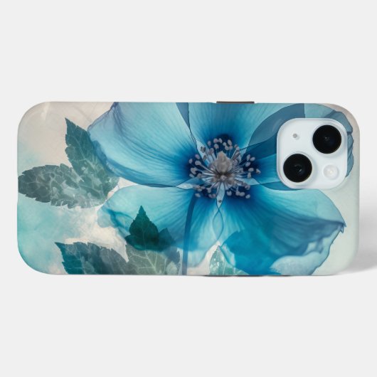 Ethereal Blue Blossom Case-Mate iPhone Hülle (Rückseite (Horizontal))