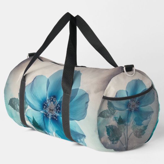 Ethereal Blue Blossom Duffle Bag (Rechte Ecke)