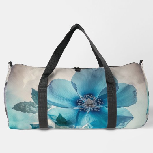 Ethereal Blue Blossom Duffle Bag (Rückseite)