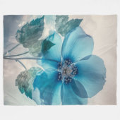 Ethereal Blue Blossom Fleecedecke (Vorderseite (Horizontal))