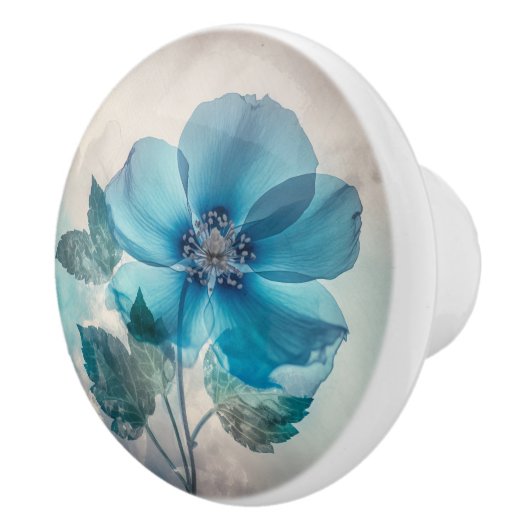Ethereal Blue Blossom Keramikknauf (Rechts)